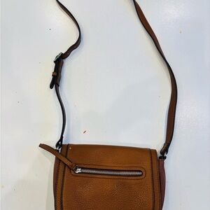 Nine West light brown Crossbody Bag faux pebble leather satchel bag